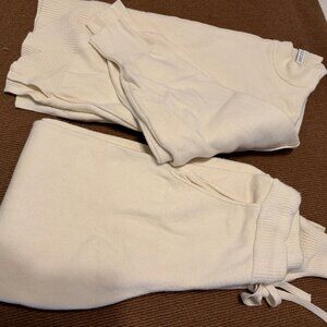 Zara Two-Piece Cream Coordinated Sweater Set SM